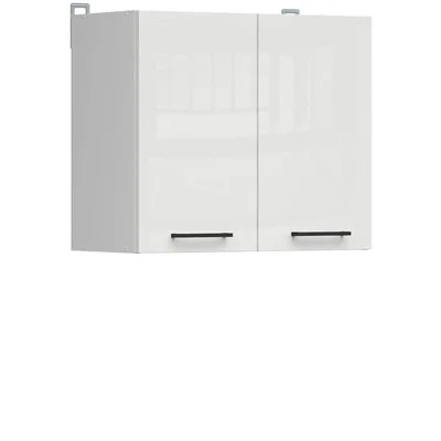 Wall cabinet JUNONA LINE G2D/80/57 BRW chalk gloss